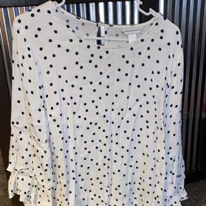 B&W Polka Dot Blouse